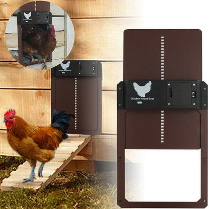 Automatic Chicken Coop Door, Waterproof Aluminum with Light Sensor