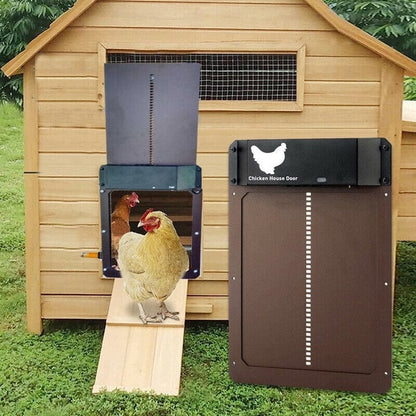 Automatic Chicken Coop Door, Waterproof Aluminum with Light Sensor