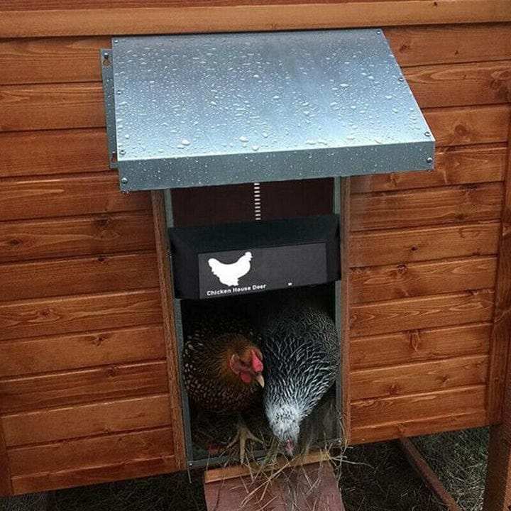 Automatic Chicken Coop Door, Waterproof Aluminum with Light Sensor