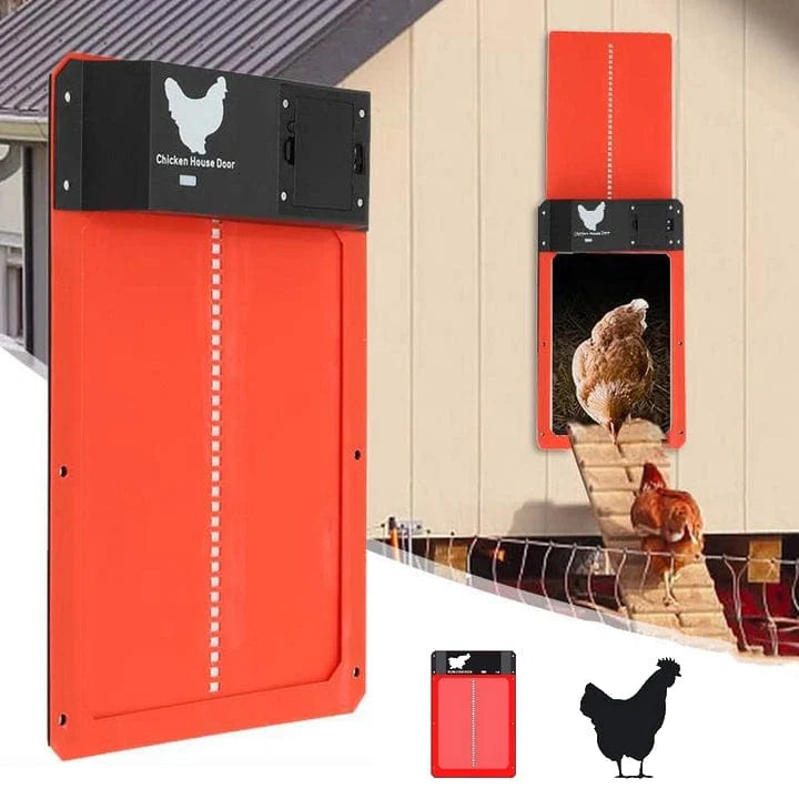 Automatic Chicken Coop Door, Waterproof Aluminum with Light Sensor