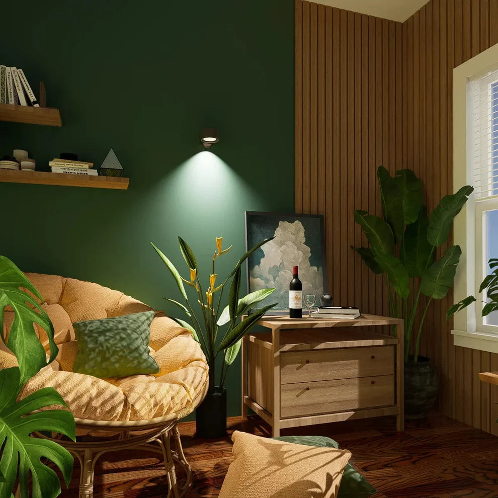 Wireless 360 Degree Wall Lamp, Dimmable LED Rechargeable Lighting