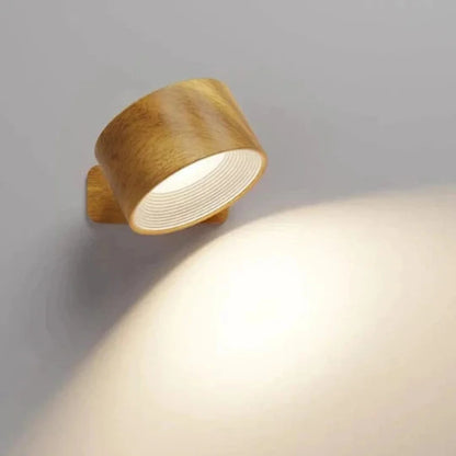 Wireless 360 Degree Wall Lamp, Dimmable LED Rechargeable Lighting
