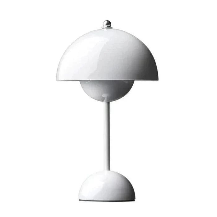 Portable Mushroom Table Lamp, Wireless Modern Aluminum Light