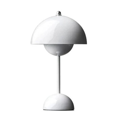 Portable Mushroom Table Lamp, Wireless Modern Aluminum Light