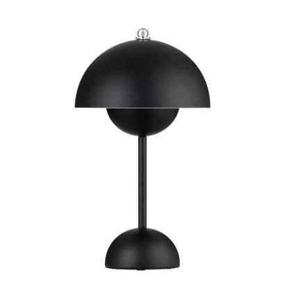 Portable Mushroom Table Lamp, Wireless Modern Aluminum Light