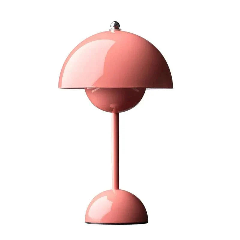 Portable Mushroom Table Lamp, Wireless Modern Aluminum Light
