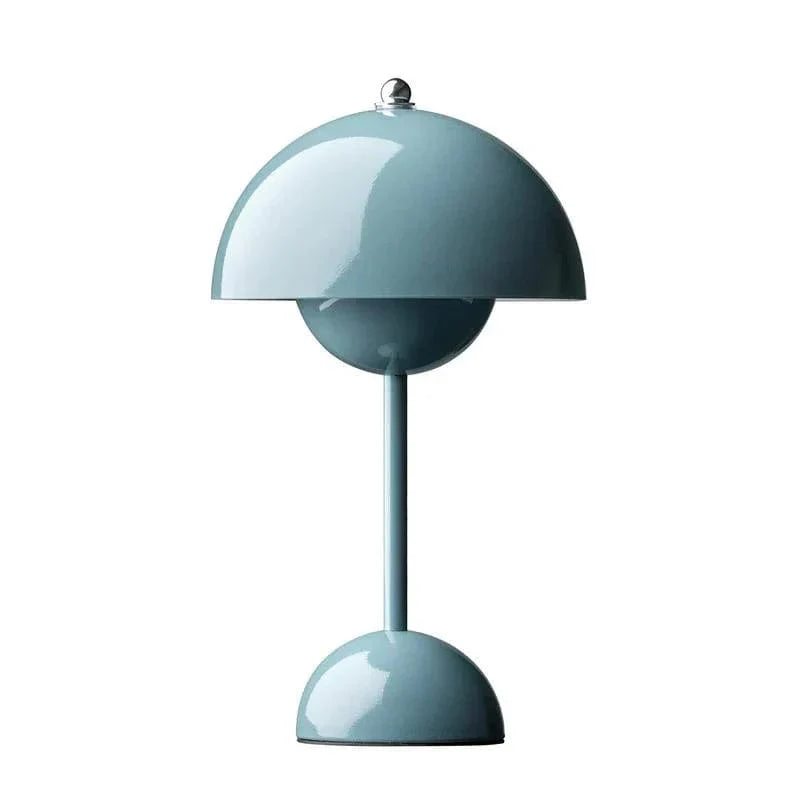 Portable Mushroom Table Lamp, Wireless Modern Aluminum Light