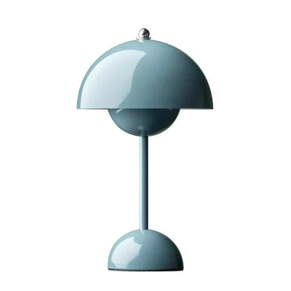 Portable Mushroom Table Lamp, Wireless Modern Aluminum Light