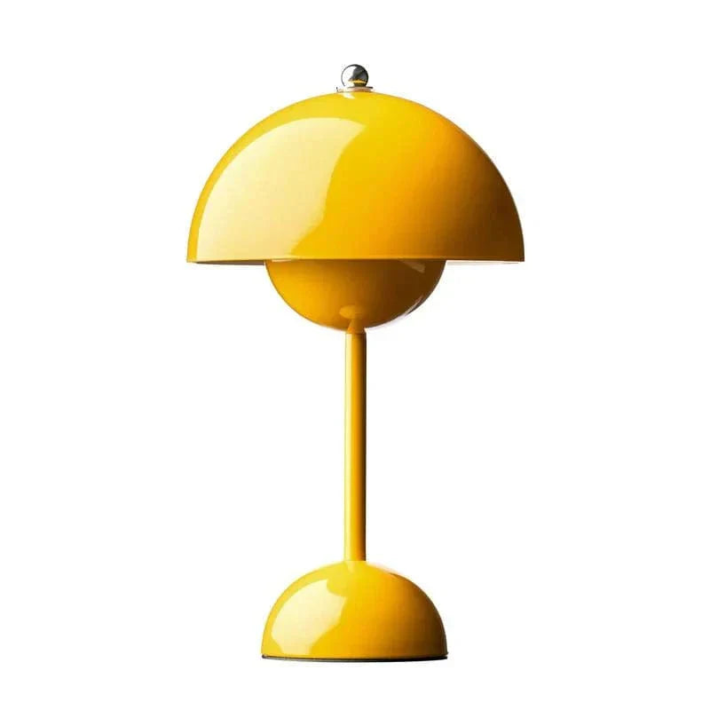 Portable Mushroom Table Lamp, Wireless Modern Aluminum Light