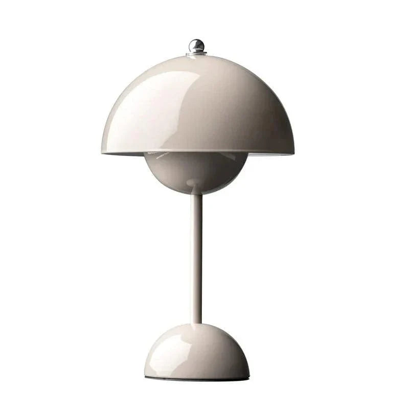 Portable Mushroom Table Lamp, Wireless Modern Aluminum Light