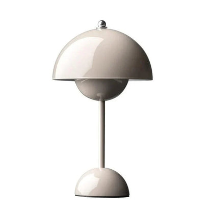 Portable Mushroom Table Lamp, Wireless Modern Aluminum Light