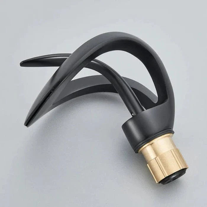 Modern Bathroom Sink Faucet Waterfall Brass Design