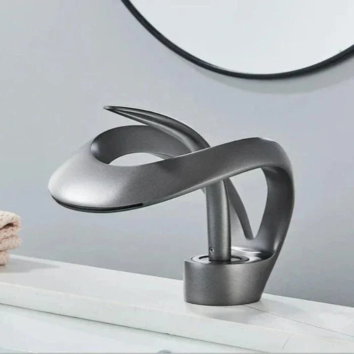 Modern Bathroom Sink Faucet Waterfall Brass Design
