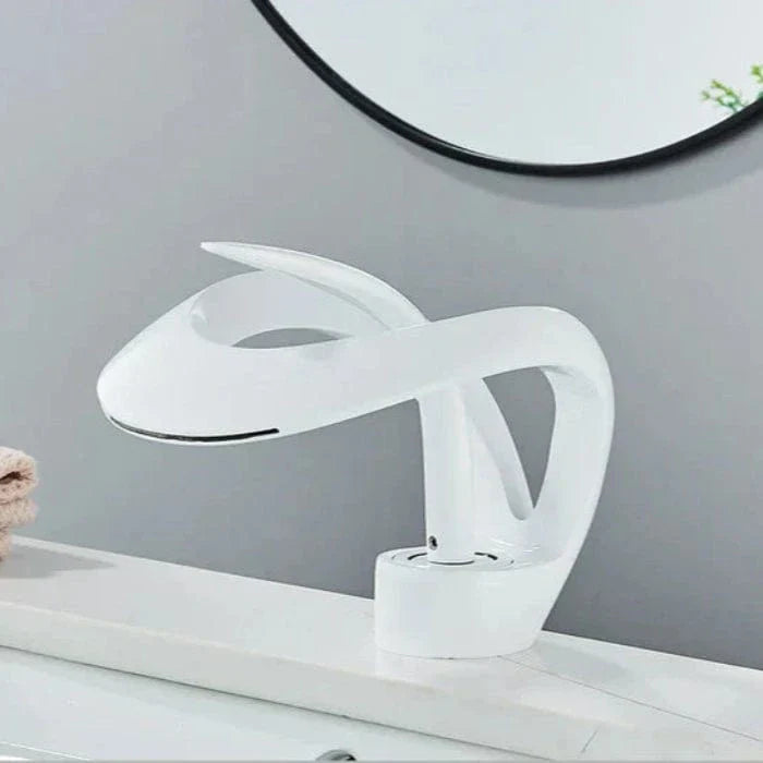 Modern Bathroom Sink Faucet Waterfall Brass Design
