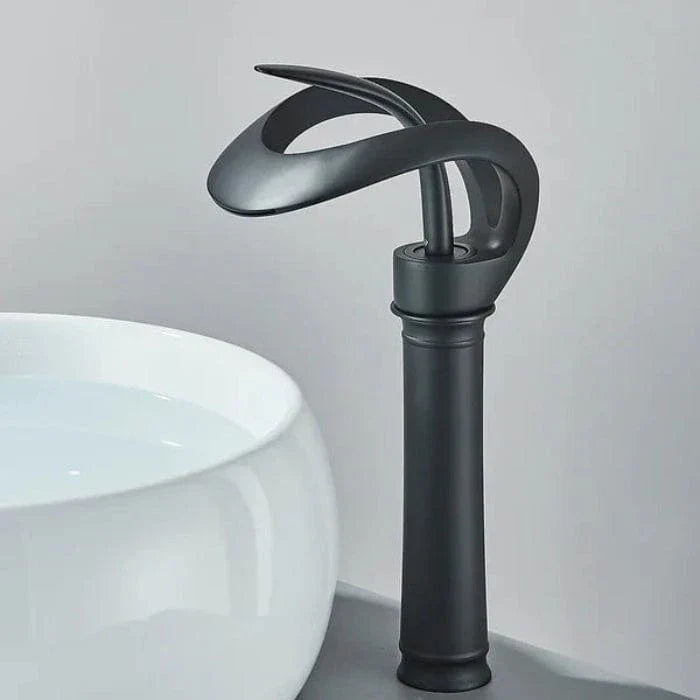 Modern Bathroom Sink Faucet Waterfall Brass Design