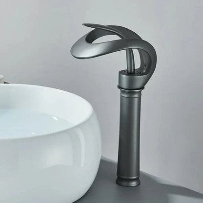 Modern Bathroom Sink Faucet Waterfall Brass Design