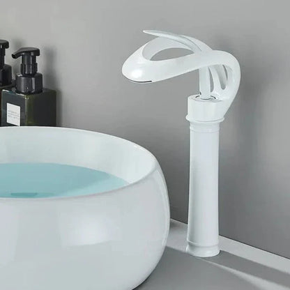 Modern Bathroom Sink Faucet Waterfall Brass Design