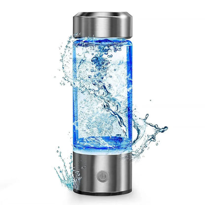 Portable Hydrogen Water Bottle with SPE PEM Technology, 14 oz