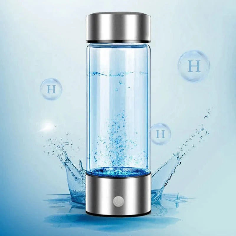 Portable Hydrogen Water Bottle with SPE PEM Technology, 14 oz