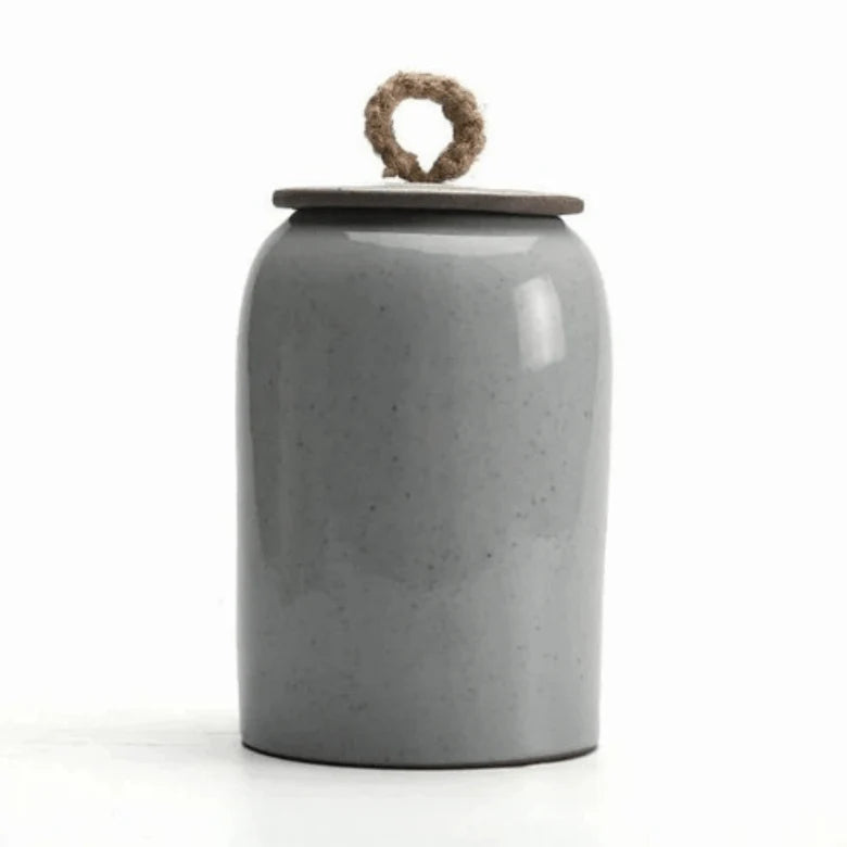 Japanese Ceramic Coffee Container, Portable Cylindrical 30 oz