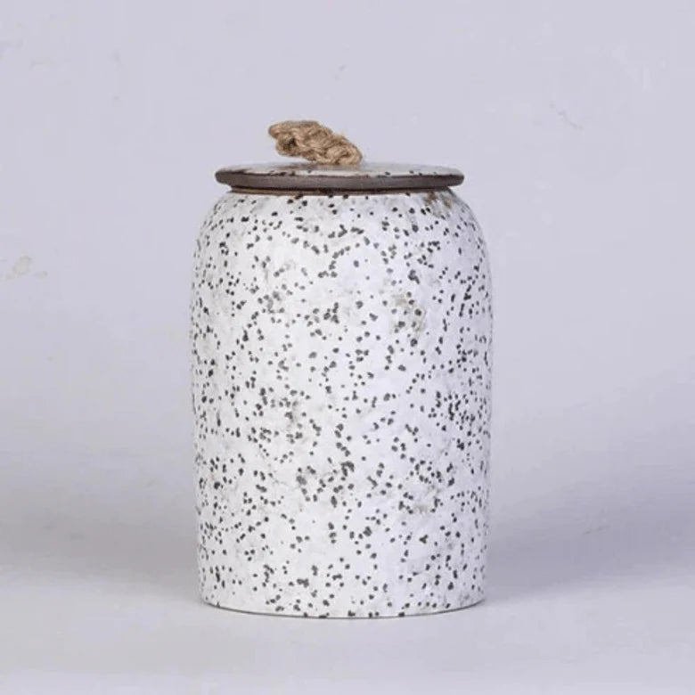 Japanese Ceramic Coffee Container, Portable Cylindrical 30 oz