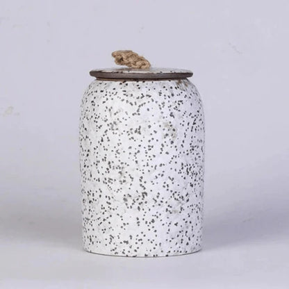 Japanese Ceramic Coffee Container, Portable Cylindrical 30 oz