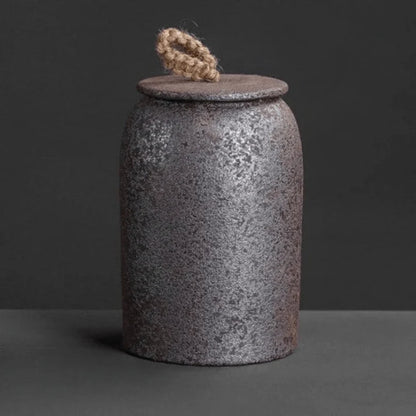 Japanese Ceramic Coffee Container, Portable Cylindrical 30 oz