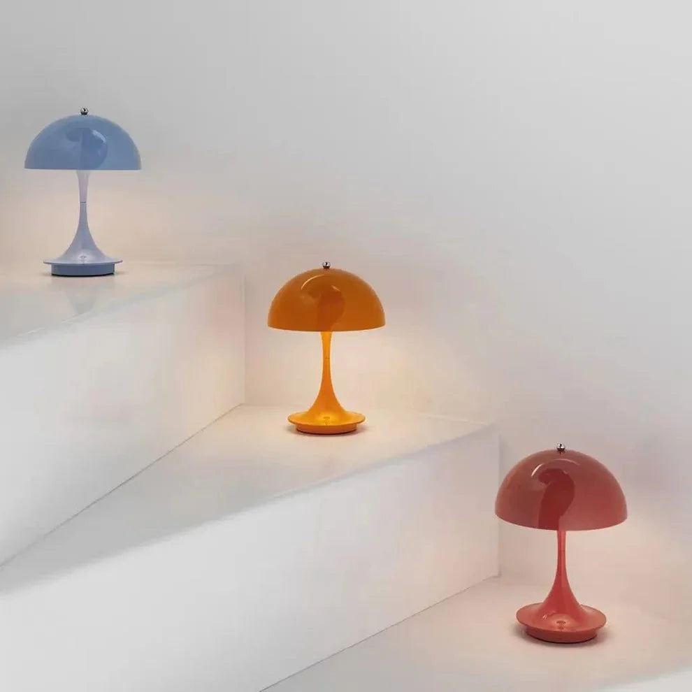 Wireless Mushroom Lamp, Dimmable Portable LED Light