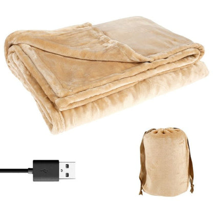 Heated Flannel Blanket with Portable Power Source