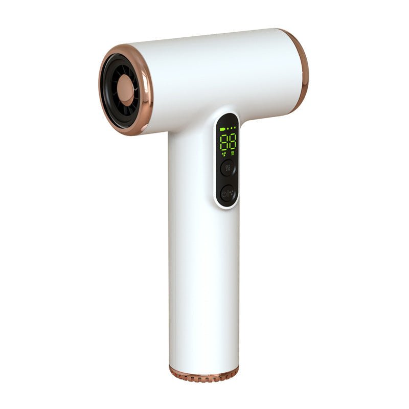 Wireless Hair Dryer with 30,000 RPM Brushless Motor and 3 Speed Settings, Battery Display