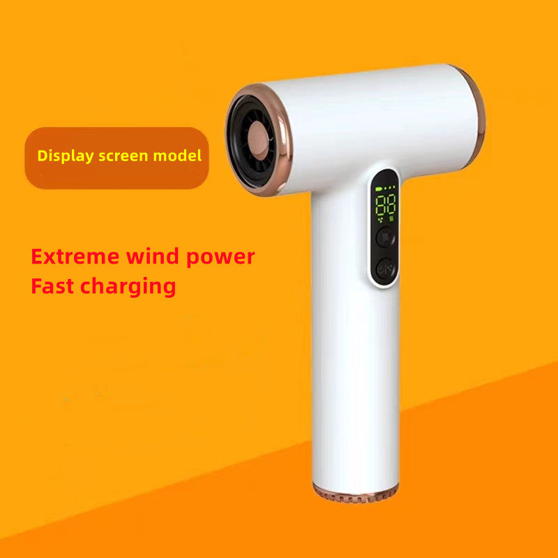 Wireless Hair Dryer with 30,000 RPM Brushless Motor and 3 Speed Settings, Battery Display