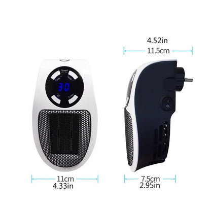 Plug In Wall Heater with Remote Control, Digital Thermostat and Overheat Protection