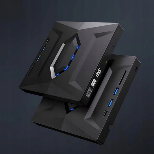 External DVD and CD Writer with SD Card Reader and USB Hub