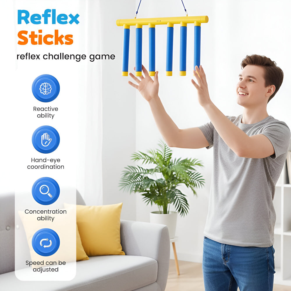 Kids Reflex Game Reaction Trainer Falling Stick Drop Challenge - Image 6