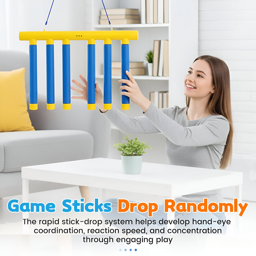 Kids Reflex Game Reaction Trainer Falling Stick Drop Challenge - Image 3