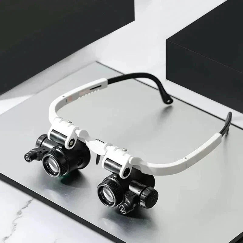LED Magnifier Headset with 8x, 15x, 23x, Interchangeable Lenses and Dual Adjustable Lights