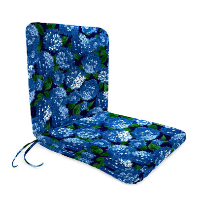 Outdoor Chair Seat Cushion with Knife Edge Design and Attached Ties, 19 Inch