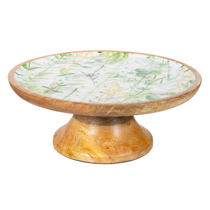 Round Cake Stand with Elevated Platform for Indoor and Outdoor Serving