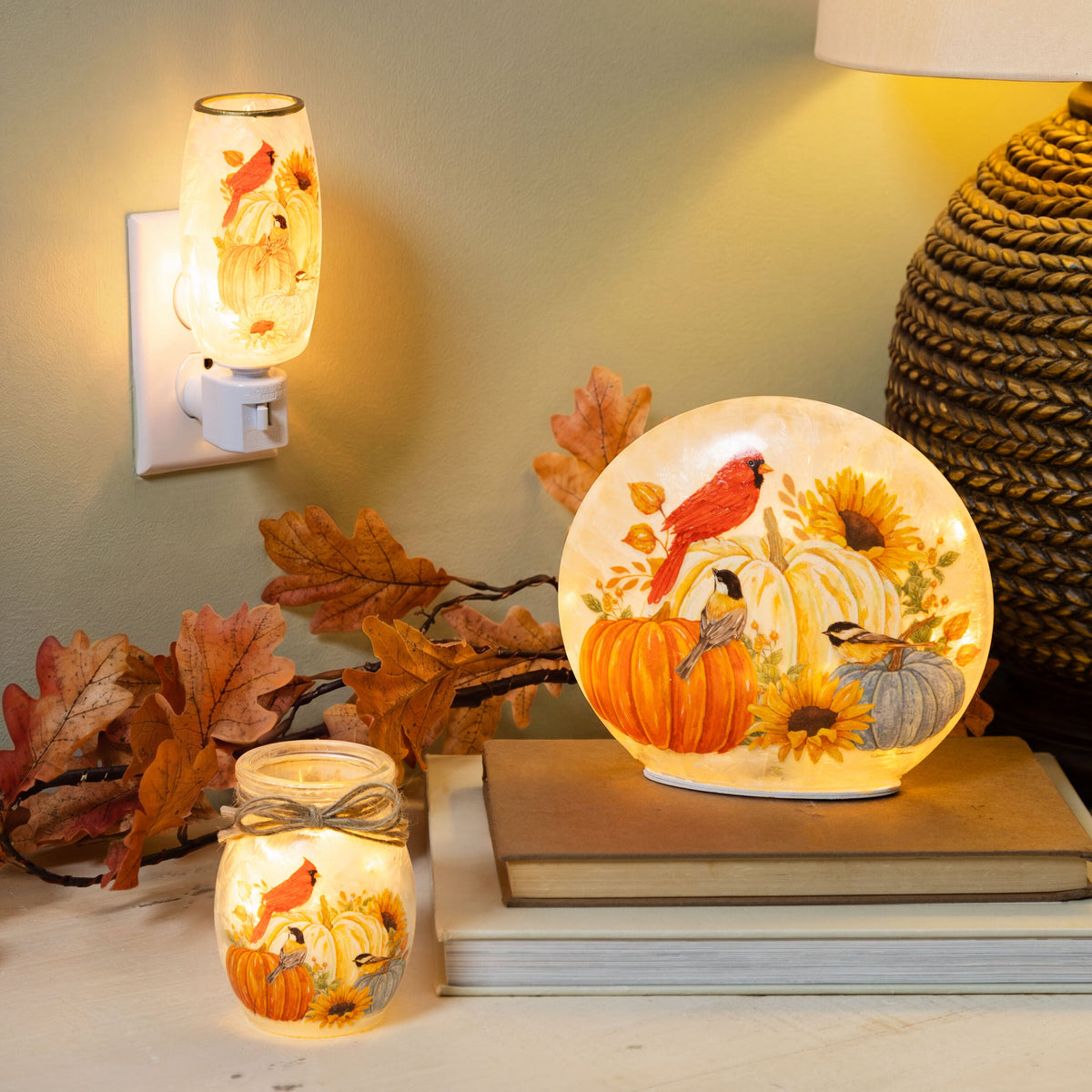 Harvest Glass Jar with Multicolor LED Lights and Battery Operation