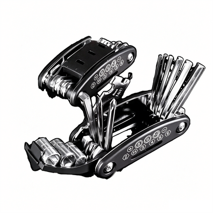 16 in 1 Socket Wrench Set with Rotating Head and Non Slip Grip for Home and Car Repair