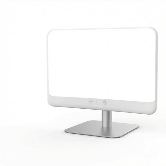 LED Light Therapy Lamp with 10,000 Lux Output and Adjustable Brightness, Flicker-Free