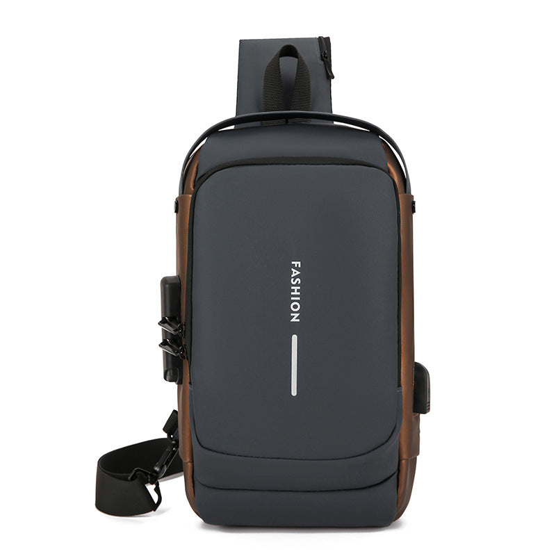 Compact Crossbody Chest Bag with Padded Shoulder Strap and Zippered Compartments for Daily Errands