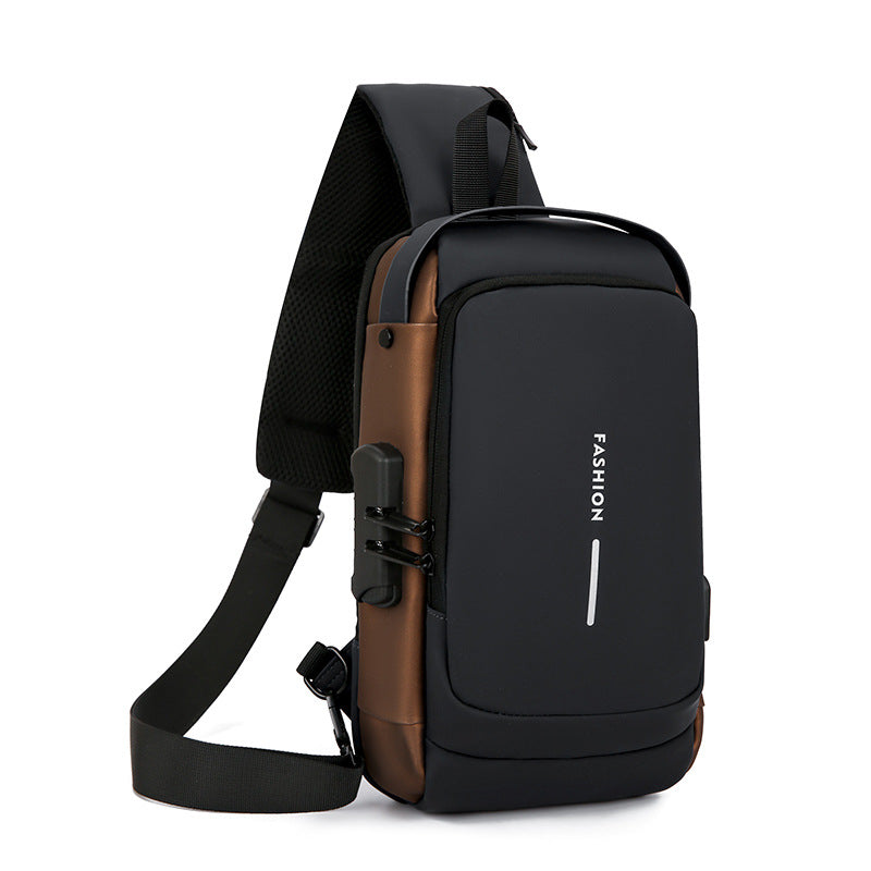 Compact Crossbody Chest Bag with Padded Shoulder Strap and Zippered Compartments for Daily Errands
