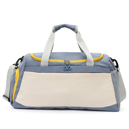 Large Weather Resistant Travel Duffel Bag with Padded Handles and Removable Strap for Workouts