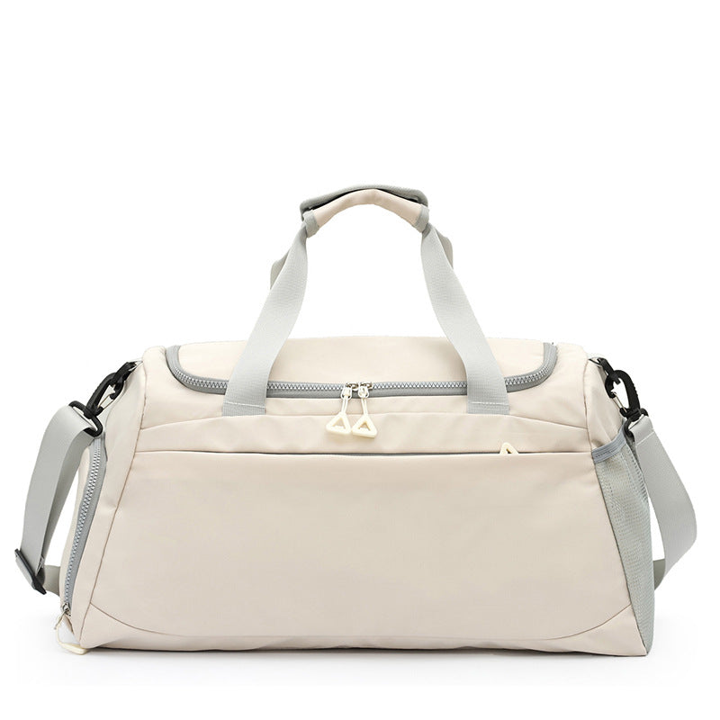 Large Weather Resistant Travel Duffel Bag with Padded Handles and Removable Strap for Workouts