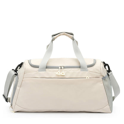 Large Weather Resistant Travel Duffel Bag with Padded Handles and Removable Strap for Workouts