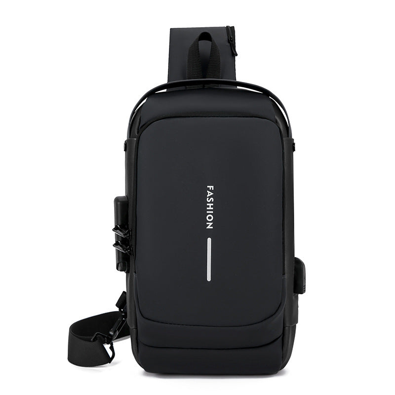 Compact Crossbody Chest Bag with Padded Shoulder Strap and Zippered Compartments for Daily Errands