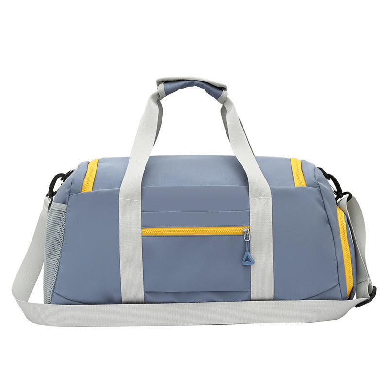 Large Weather Resistant Travel Duffel Bag with Padded Handles and Removable Strap for Workouts