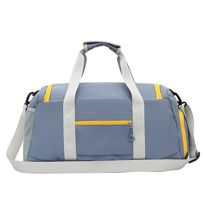 Large Weather Resistant Travel Duffel Bag with Padded Handles and Removable Strap for Workouts