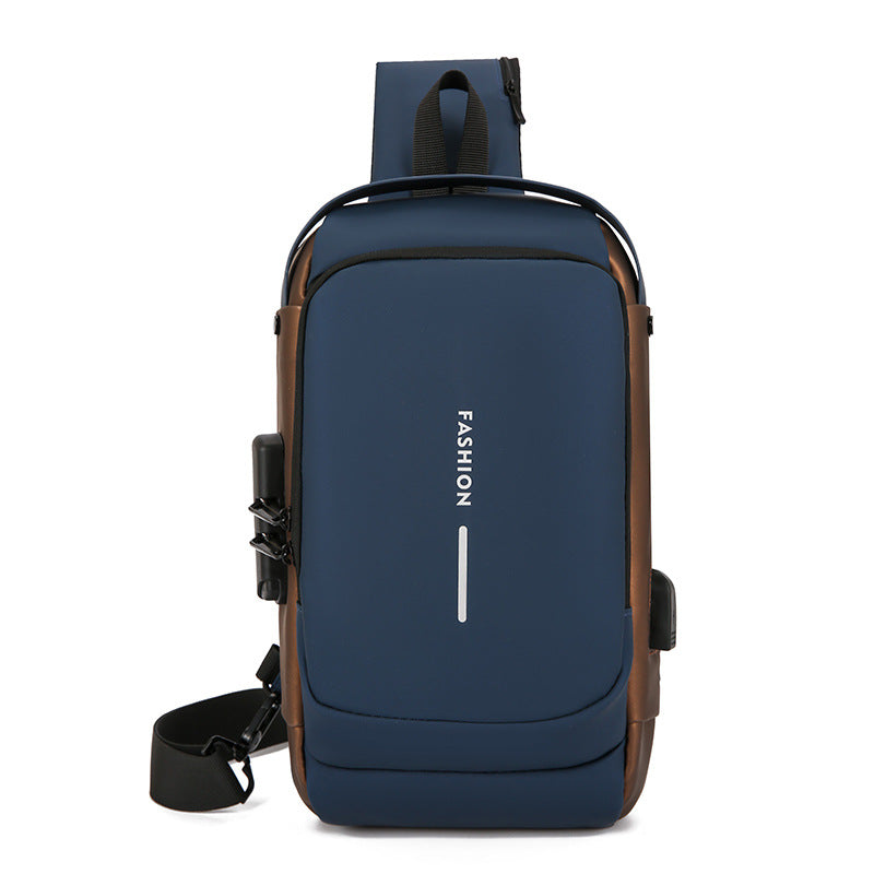 Compact Crossbody Chest Bag with Padded Shoulder Strap and Zippered Compartments for Daily Errands